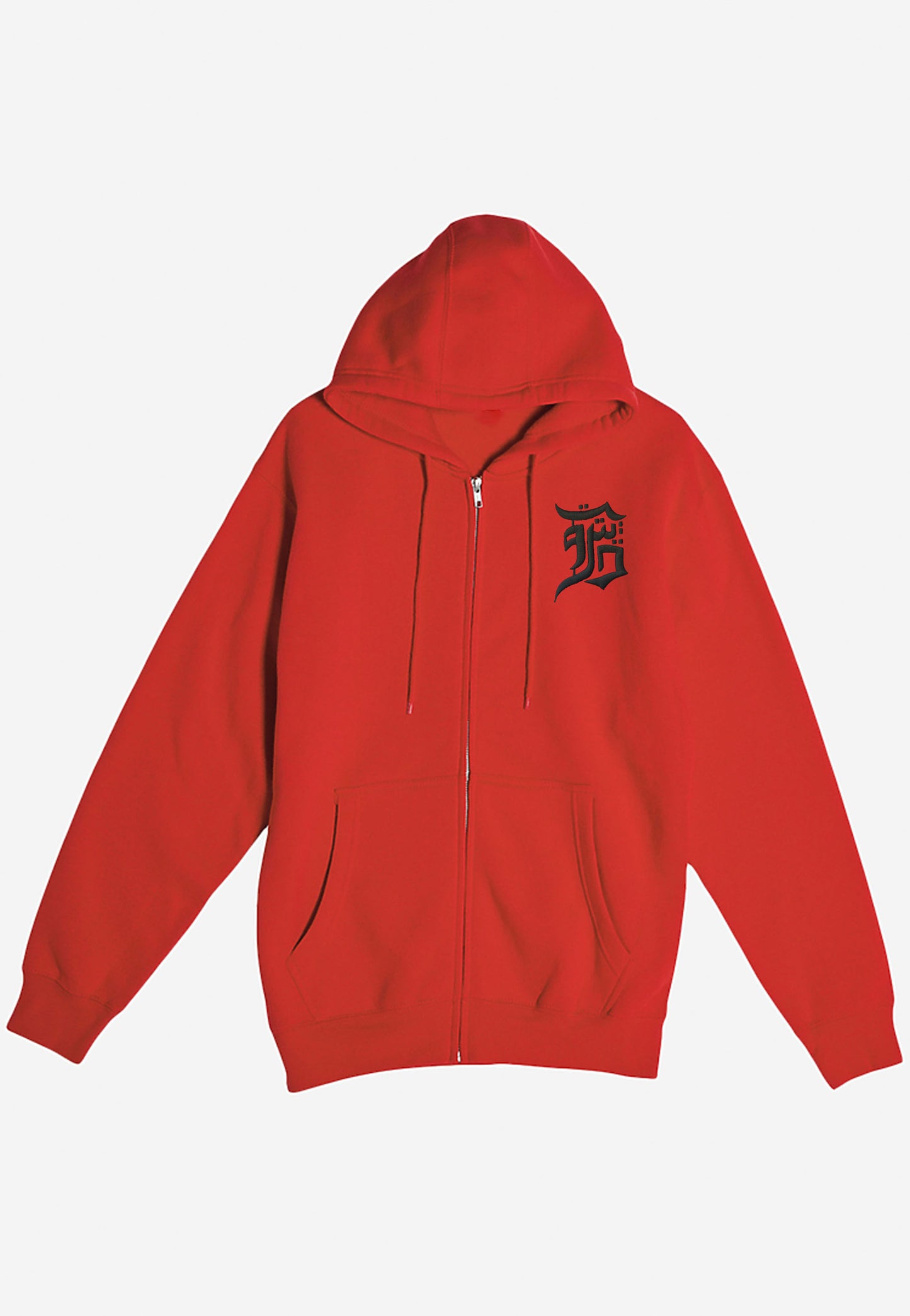 Detroit Arabic Calligraphy Zip Up - Apple Red