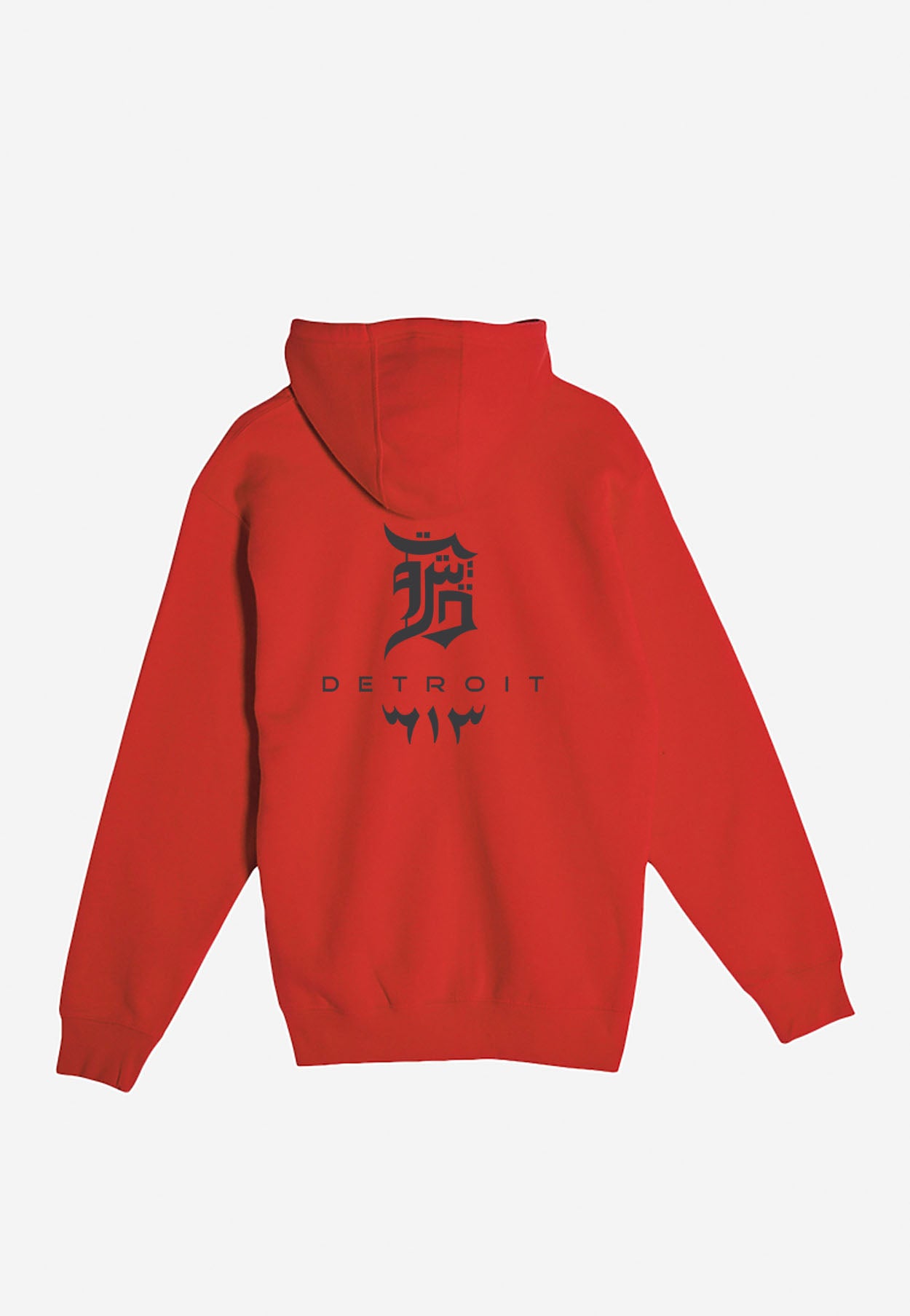 Detroit Arabic Calligraphy Zip Up - Apple Red